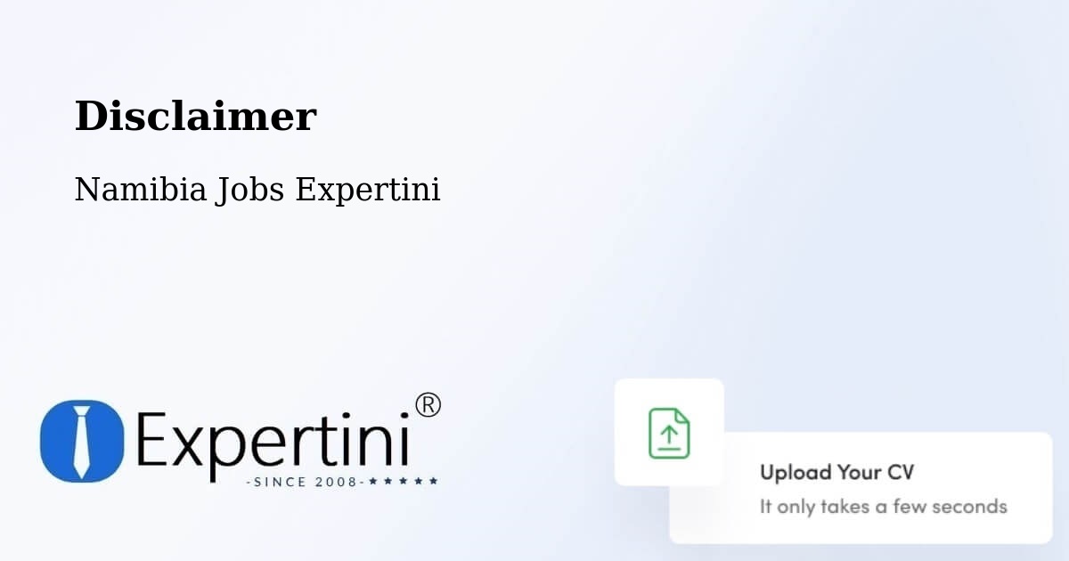 Disclaimer – Arandis - Namibia Jobs Expertini